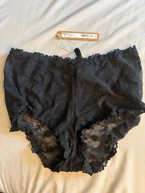SKIMS Black Lace High-Rise Briefs